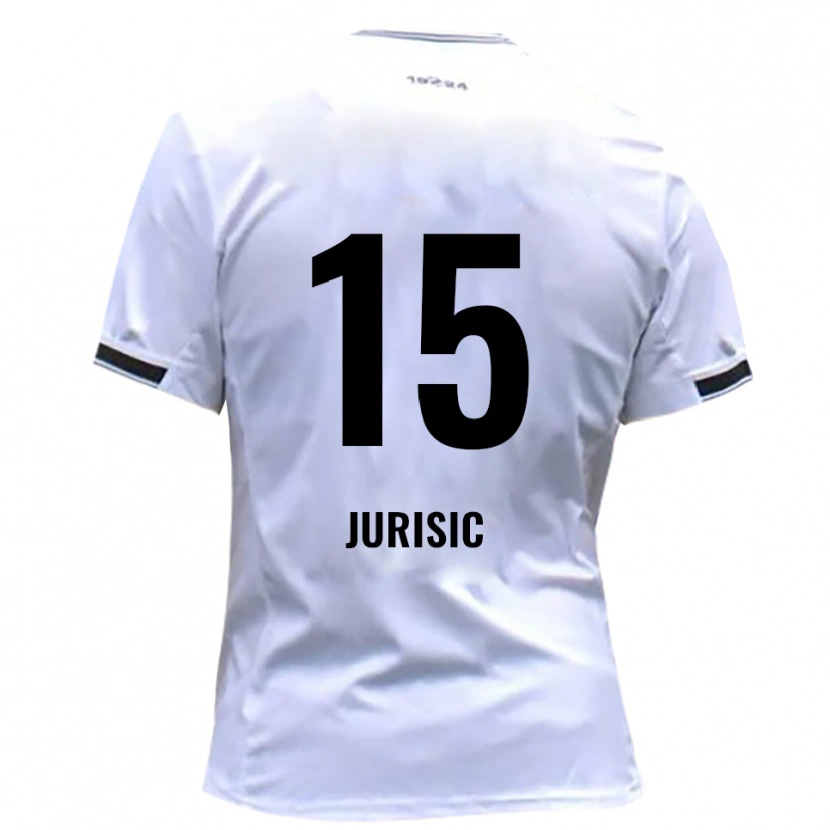DanxenキッズFabian Jurisic#15白 赤ホームシャツ2025/26ジャージーユニフォーム