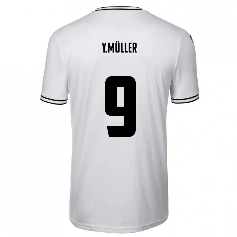 DanxenキッズYannick Müller#9白 黒ホームシャツ2025/26ジャージーユニフォーム