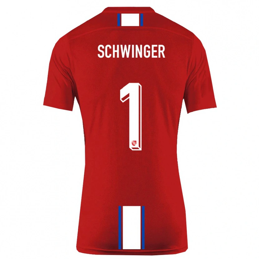 DanxenキッズHolm Schwinger#1赤 白ホームシャツ2025/26ジャージーユニフォーム