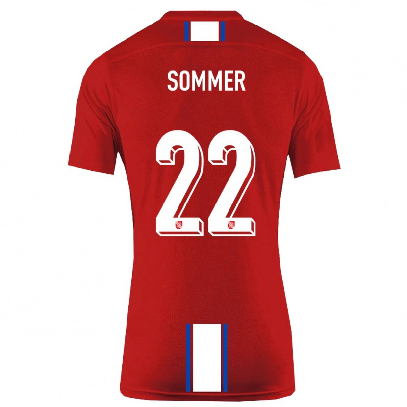DanxenキッズLeon Sommer#22赤 白ホームシャツ2025/26ジャージーユニフォーム