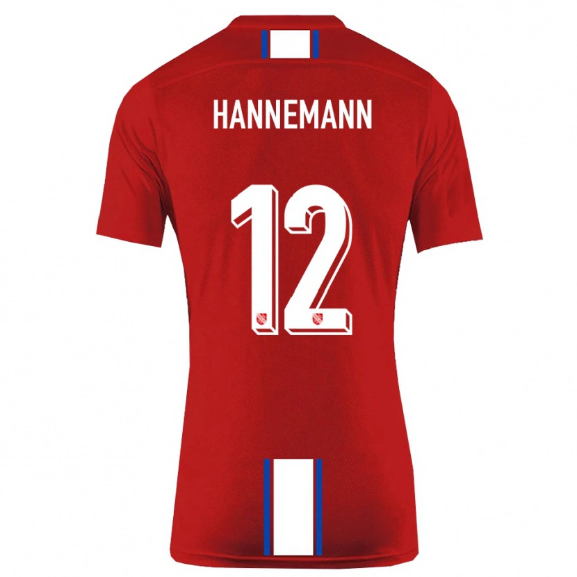 DanxenキッズSören Hannemann#12赤 白ホームシャツ2025/26ジャージーユニフォーム