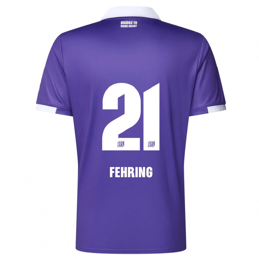 DanxenキッズOle Fehring#21紫 白ホームシャツ2025/26ジャージーユニフォーム