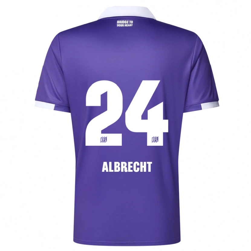 DanxenキッズFabian Albrecht#24紫 白ホームシャツ2025/26ジャージーユニフォーム