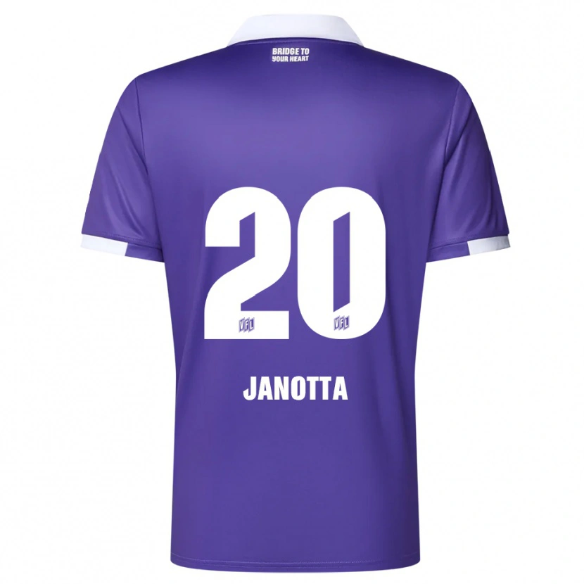 DanxenキッズTheo Janotta#20紫 白ホームシャツ2025/26ジャージーユニフォーム