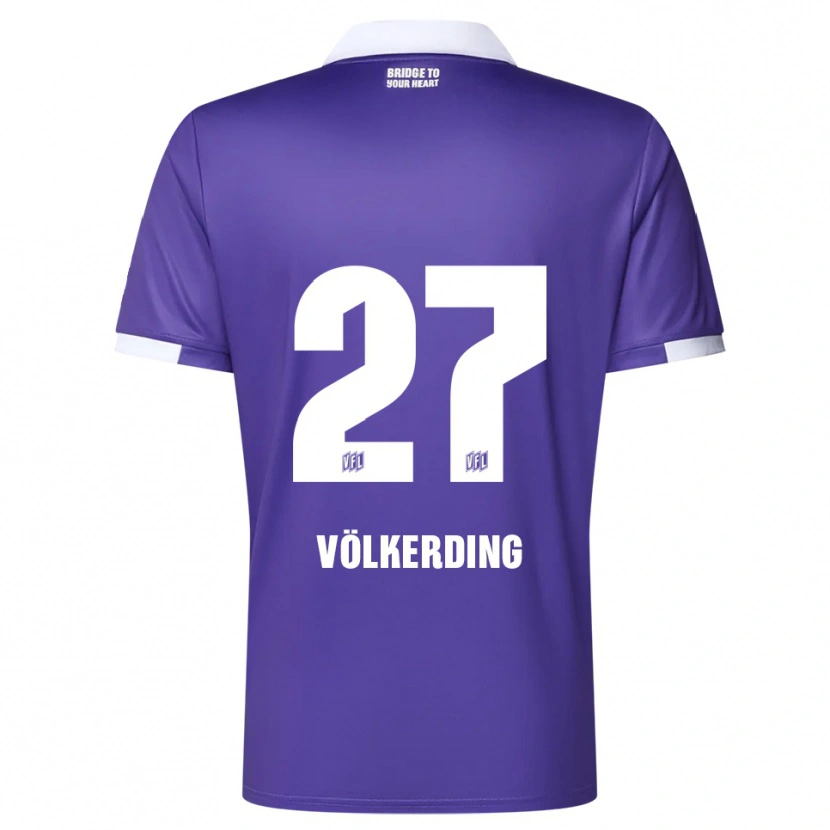 DanxenキッズJakob Völkerding#27紫 白ホームシャツ2025/26ジャージーユニフォーム