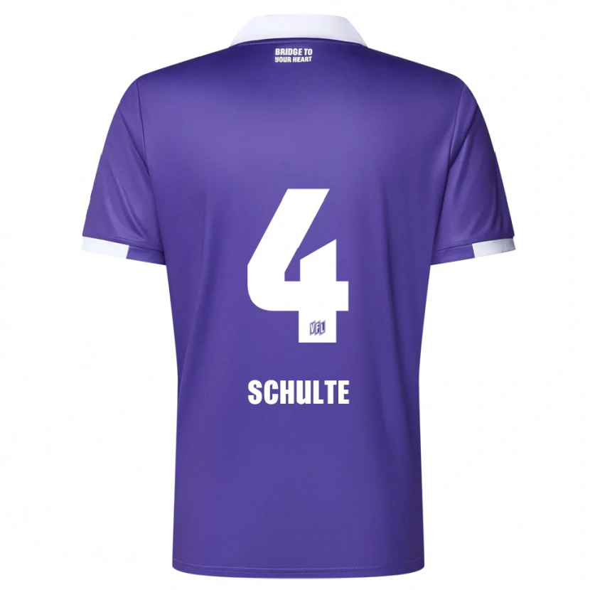 DanxenキッズHenry Schulte#4紫 白ホームシャツ2025/26ジャージーユニフォーム