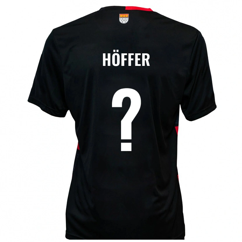 DanxenキッズChantal Höffer#0黒 赤ホームシャツ2025/26ジャージーユニフォーム
