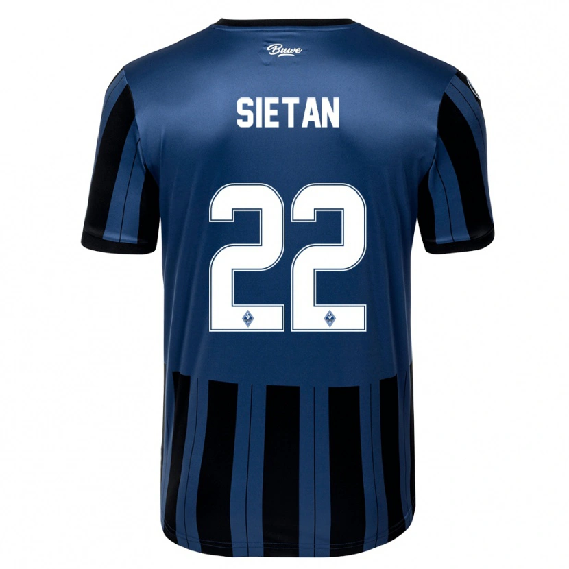 DanxenキッズJanne Sietan#22青 灰色 黒ホームシャツ2025/26ジャージーユニフォーム
