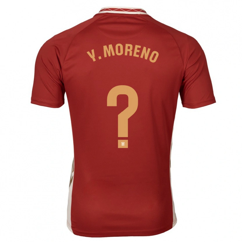 DanxenキッズYerliane Moreno#0バーガンディ 金アウェイシャツ2025/26ジャージーユニフォーム