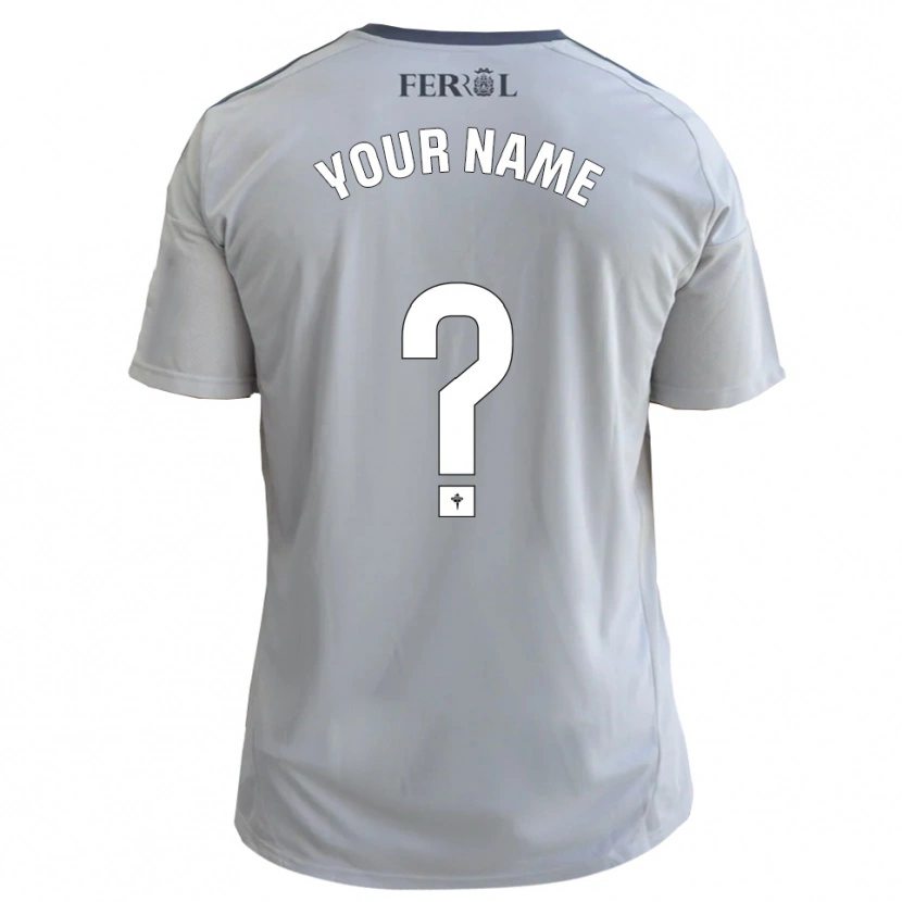 Danxenキッズあなたの名前#0灰色 銀アウェイシャツ2025/26ジャージーユニフォーム