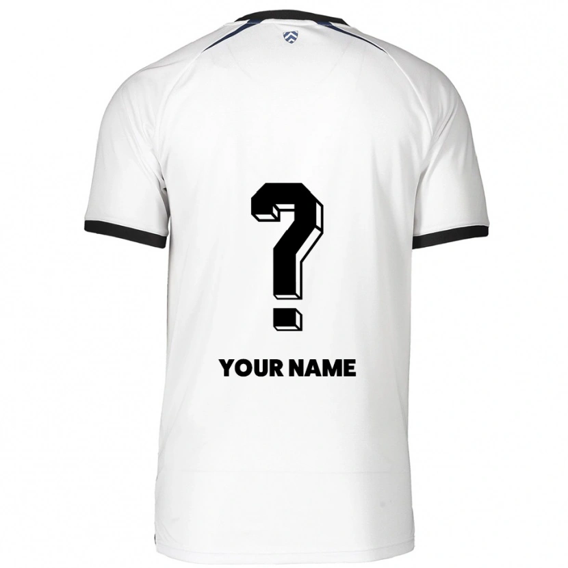 Danxenキッズあなたの名前#0白 黒アウェイシャツ2025/26ジャージーユニフォーム