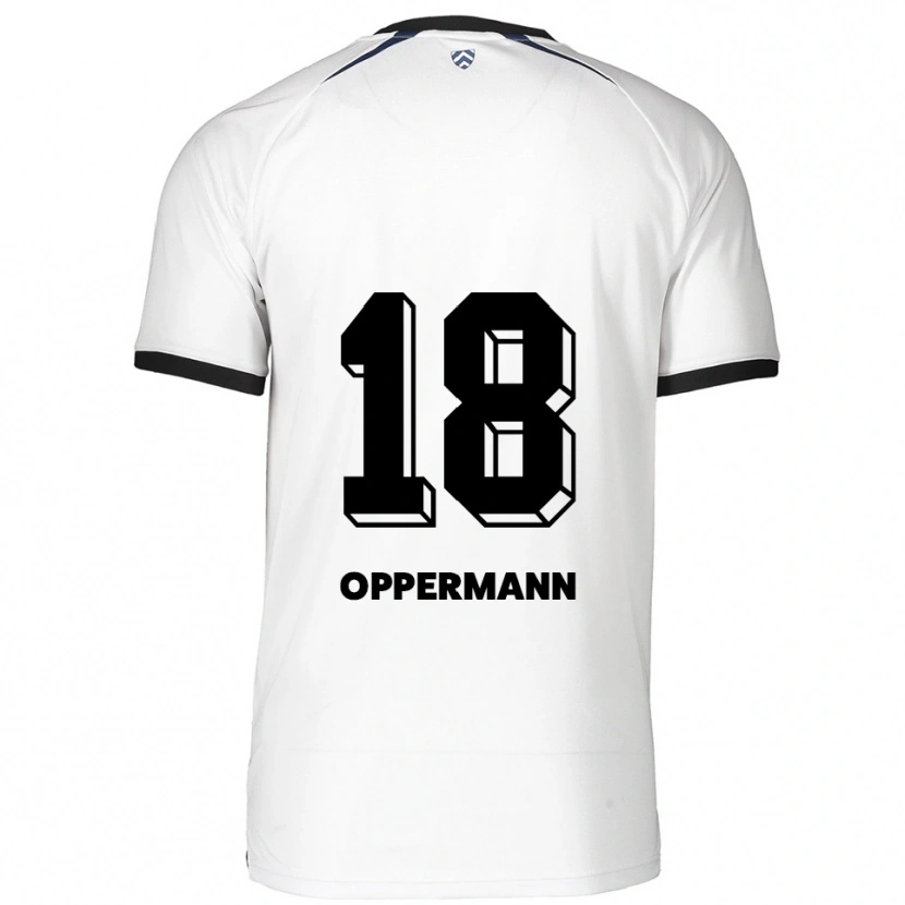 DanxenキッズLeo Oppermann#18白 黒アウェイシャツ2025/26ジャージーユニフォーム