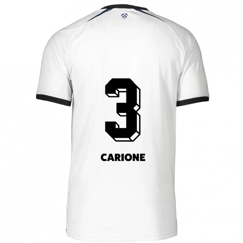 DanxenキッズCristiano Carione#3白 黒アウェイシャツ2025/26ジャージーユニフォーム