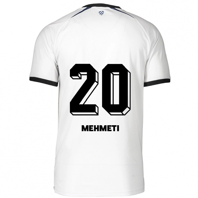 DanxenキッズEnis Mehmeti#20白 黒アウェイシャツ2025/26ジャージーユニフォーム