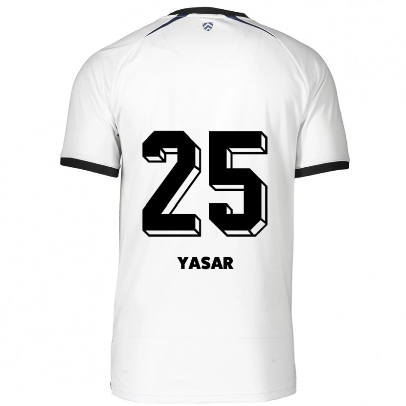 DanxenキッズEyyüb Yasar#25白 黒アウェイシャツ2025/26ジャージーユニフォーム