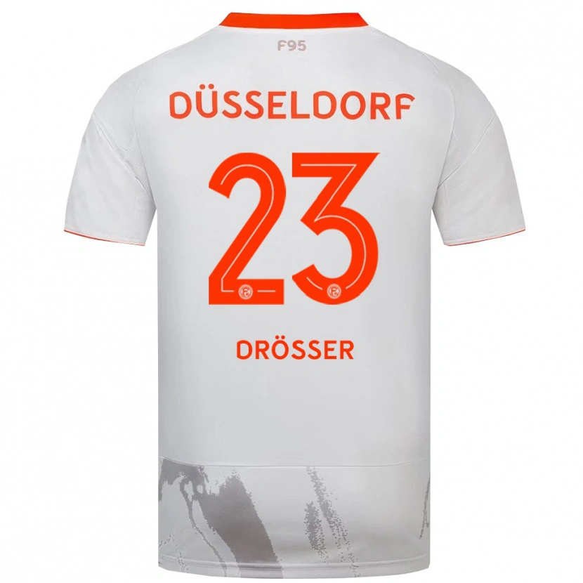 DanxenキッズLuke Drösser#23白 オレンジアウェイシャツ2025/26ジャージーユニフォーム