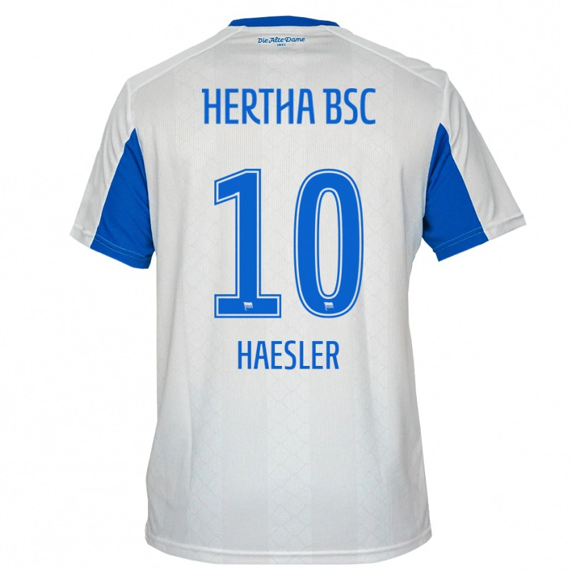 DanxenキッズAurelia Haesler#10白 青アウェイシャツ2025/26ジャージーユニフォーム