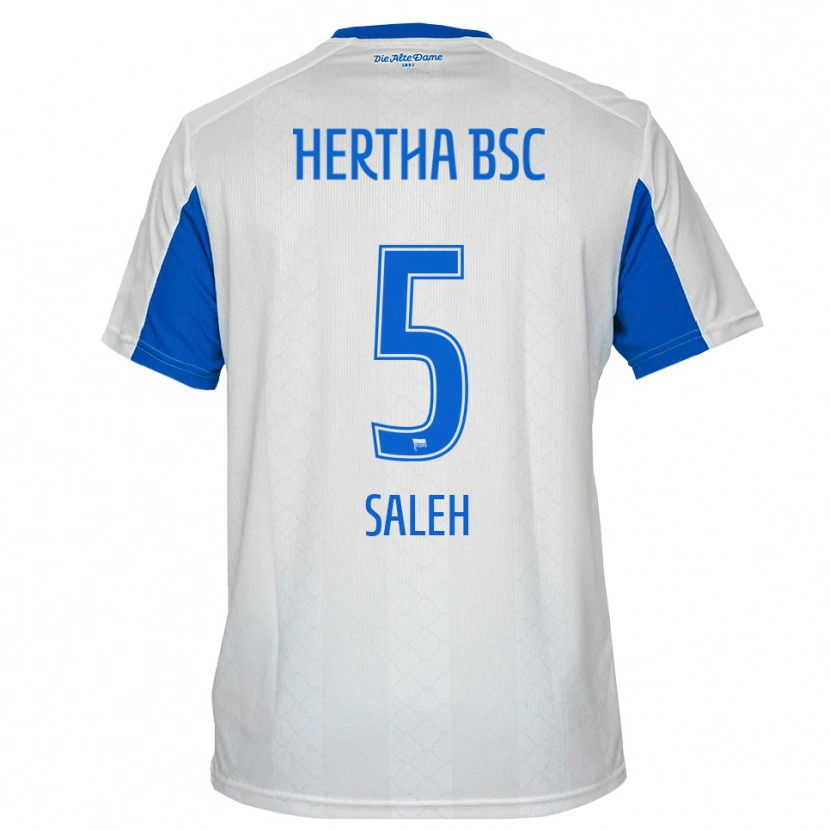 DanxenキッズIbrahim Saleh#5白 青アウェイシャツ2025/26ジャージーユニフォーム