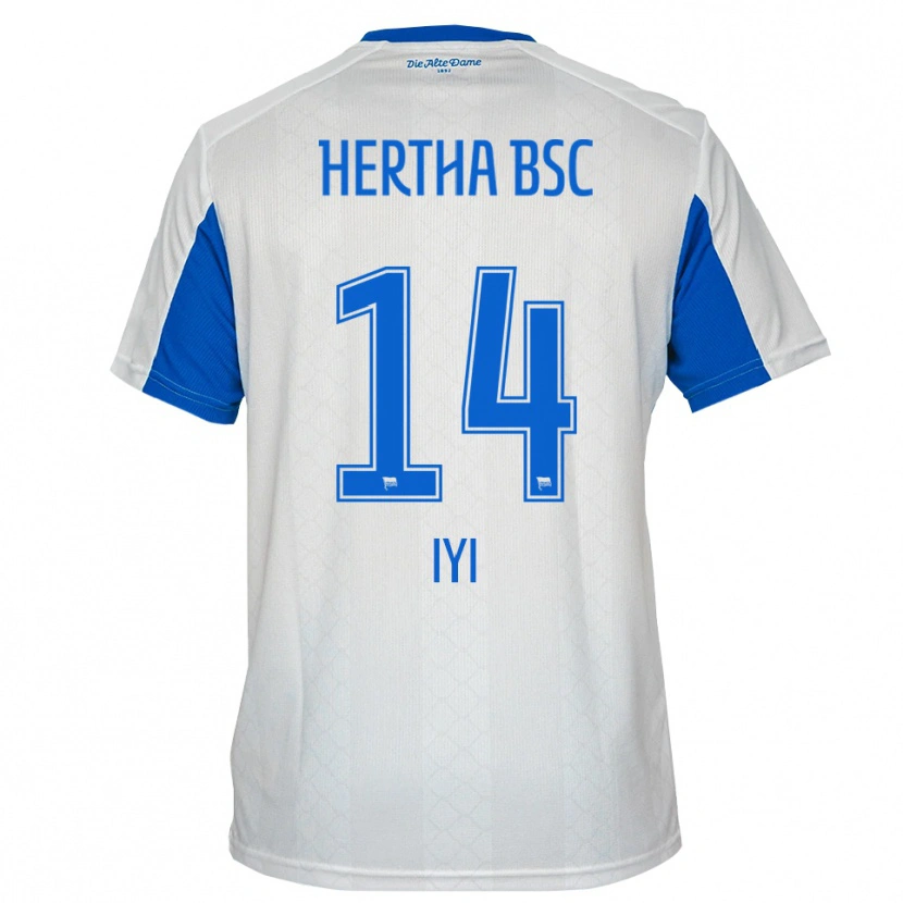 DanxenキッズAisosa Iyi#14白 青アウェイシャツ2025/26ジャージーユニフォーム