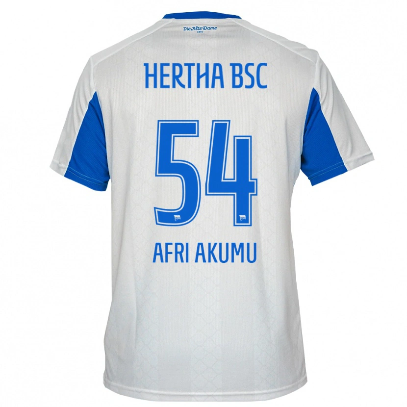 DanxenキッズMaik Afri Akumu#54白 青アウェイシャツ2025/26ジャージーユニフォーム