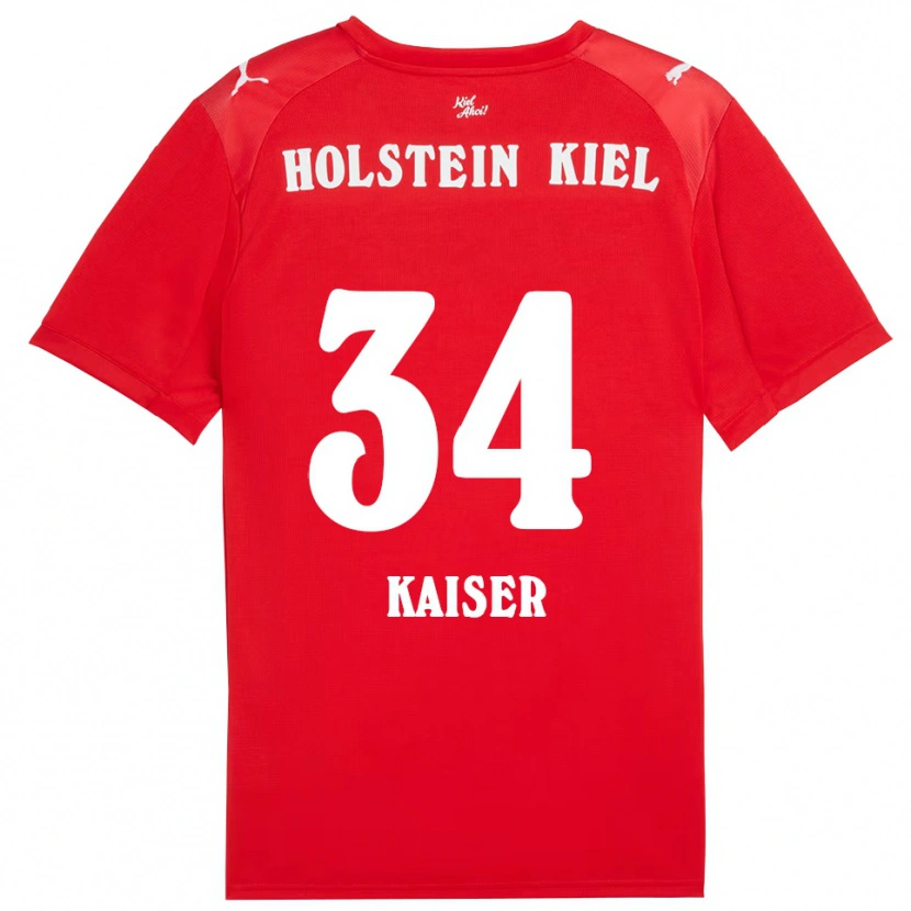 DanxenキッズKonstantin Kaiser#34赤 青アウェイシャツ2025/26ジャージーユニフォーム