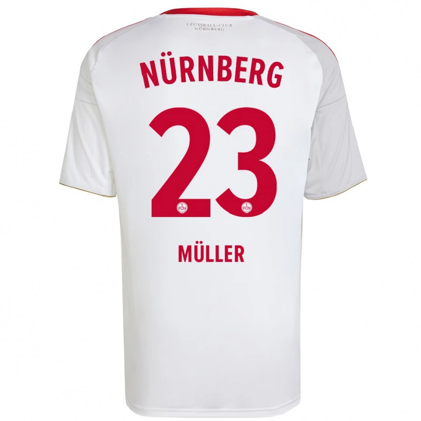 DanxenキッズPaul Müller#23白 赤アウェイシャツ2025/26ジャージーユニフォーム