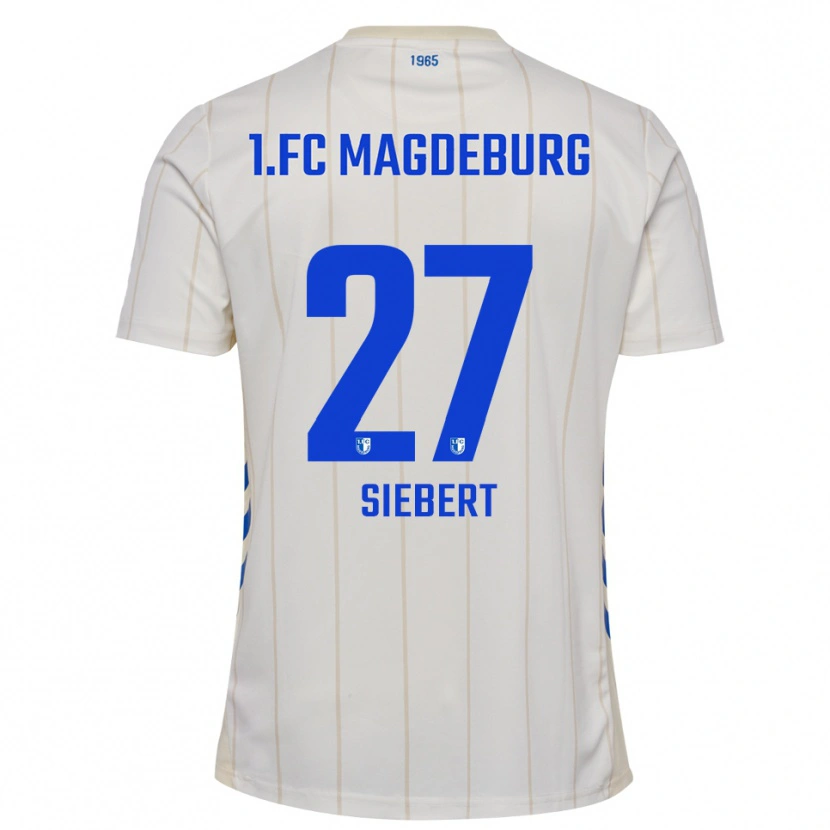 DanxenキッズMarlon Siebert#27白 青アウェイシャツ2025/26ジャージーユニフォーム