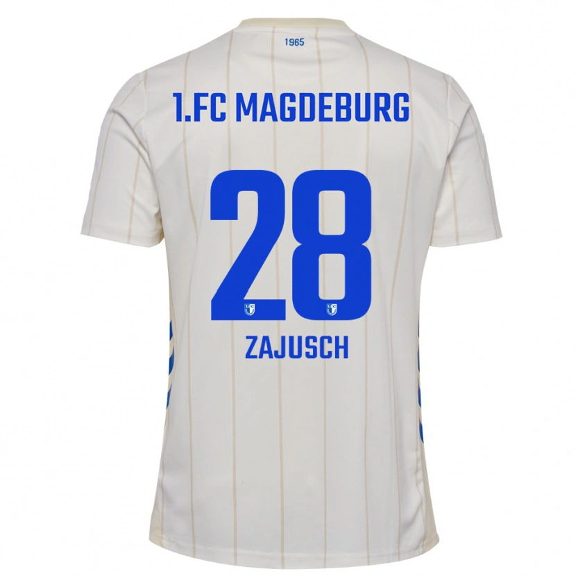 DanxenキッズMarcel Zajusch#28白 青アウェイシャツ2025/26ジャージーユニフォーム