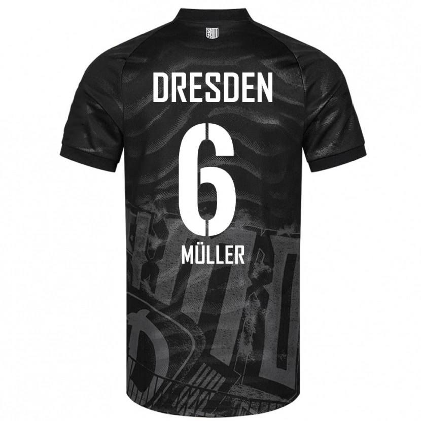 DanxenキッズFriedrich Müller#6黒 灰色アウェイシャツ2025/26ジャージーユニフォーム