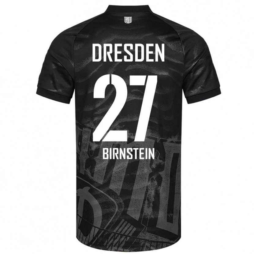 DanxenキッズNick Birnstein#27黒 灰色アウェイシャツ2025/26ジャージーユニフォーム