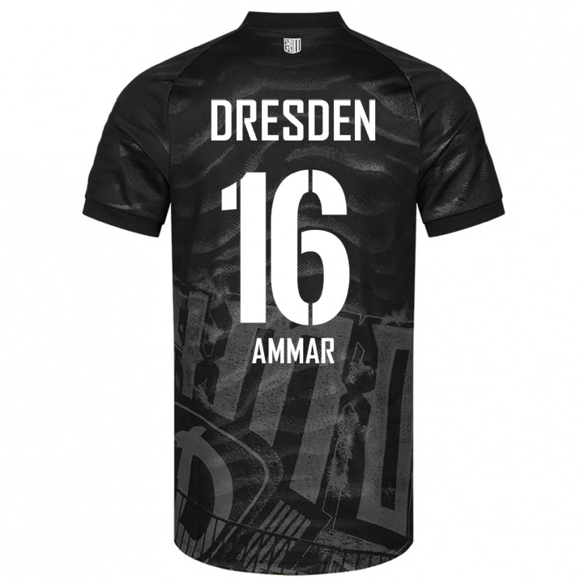 DanxenキッズAmer Ammar#16黒 灰色アウェイシャツ2025/26ジャージーユニフォーム