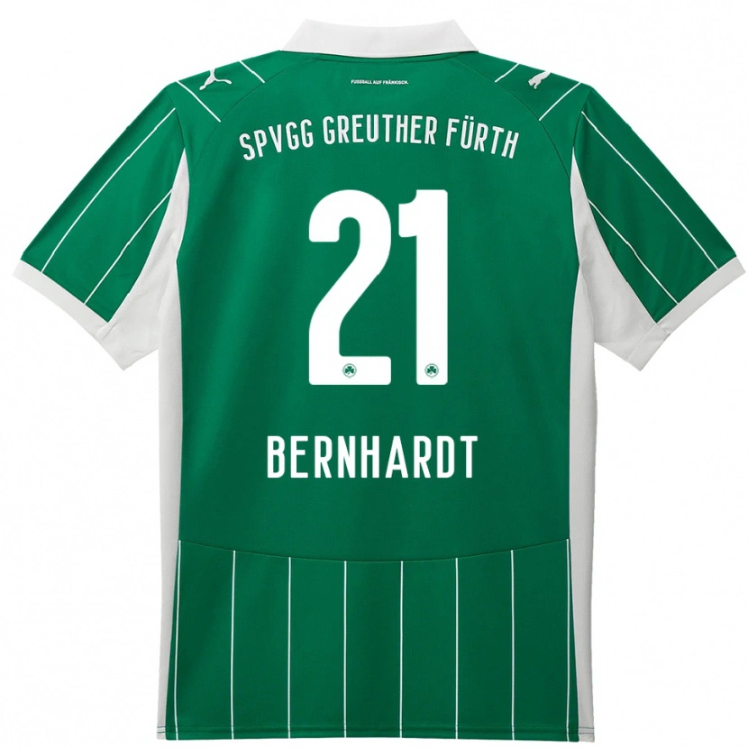 DanxenキッズLuca Bernhardt#21緑 白アウェイシャツ2025/26ジャージーユニフォーム