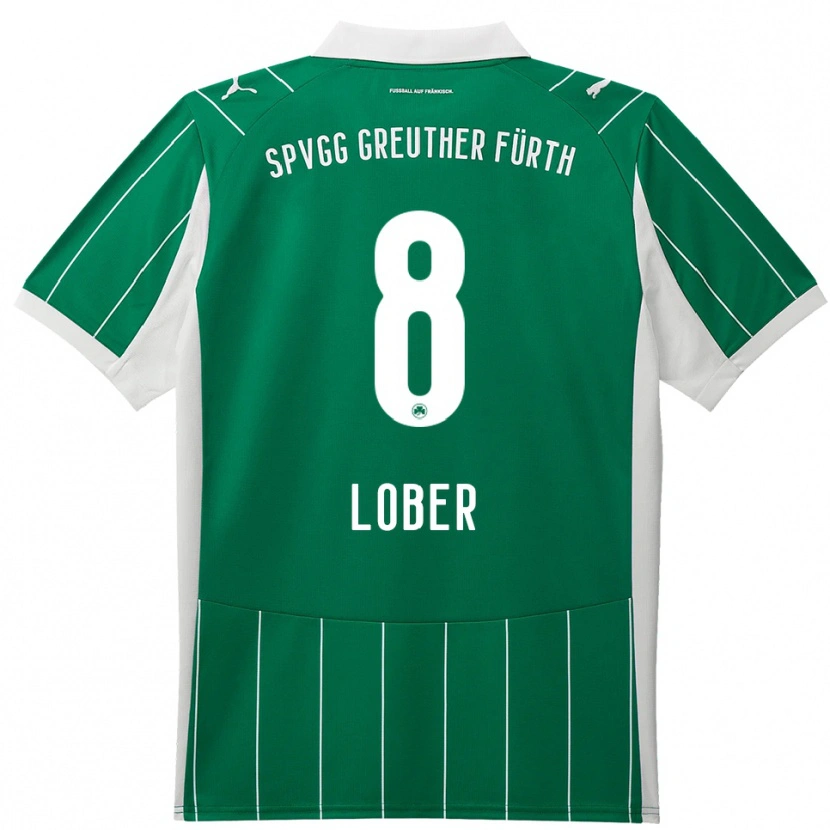 DanxenキッズJannik Lober#8緑 白アウェイシャツ2025/26ジャージーユニフォーム