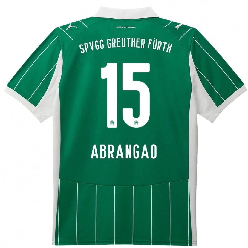 DanxenキッズDavid Abrangao#15緑 白アウェイシャツ2025/26ジャージーユニフォーム