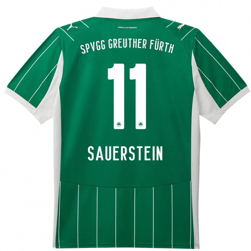 DanxenキッズToni Sauerstein#11緑 白アウェイシャツ2025/26ジャージーユニフォーム