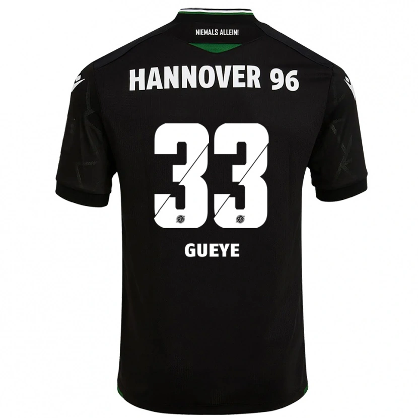 DanxenキッズAbdoulaye Gueye#33黒 緑アウェイシャツ2025/26ジャージーユニフォーム