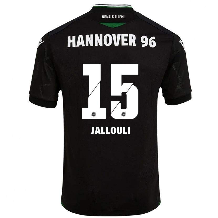DanxenキッズMarouan Jallouli#15黒 緑アウェイシャツ2025/26ジャージーユニフォーム