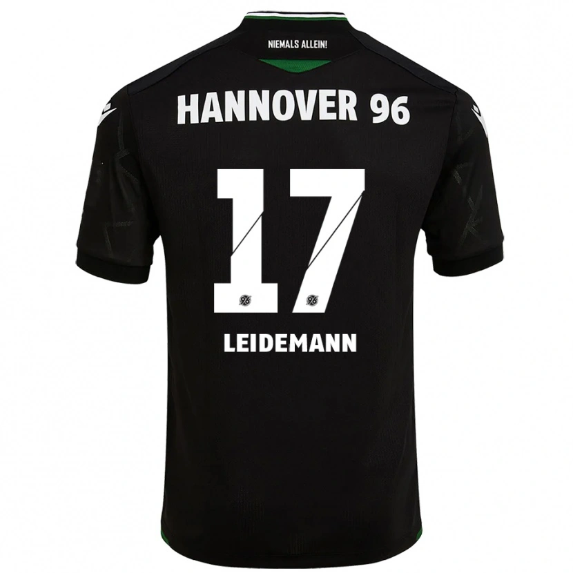 DanxenキッズLukas Leidemann#17黒 緑アウェイシャツ2025/26ジャージーユニフォーム