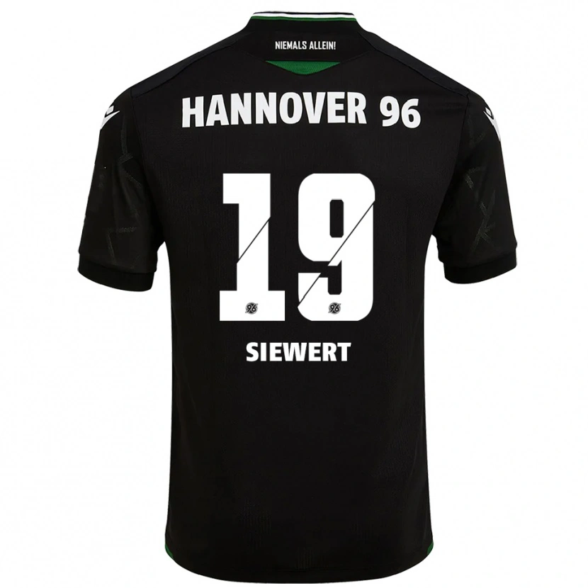 DanxenキッズJoschua Siewert#19黒 緑アウェイシャツ2025/26ジャージーユニフォーム