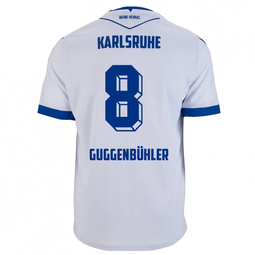 DanxenキッズSimon Guggenbühler#8白 青アウェイシャツ2025/26ジャージーユニフォーム