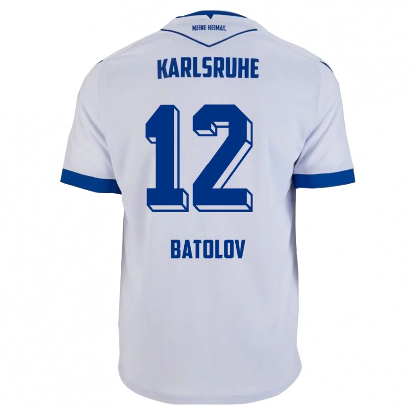 DanxenキッズLeon Batolov#12白 青アウェイシャツ2025/26ジャージーユニフォーム