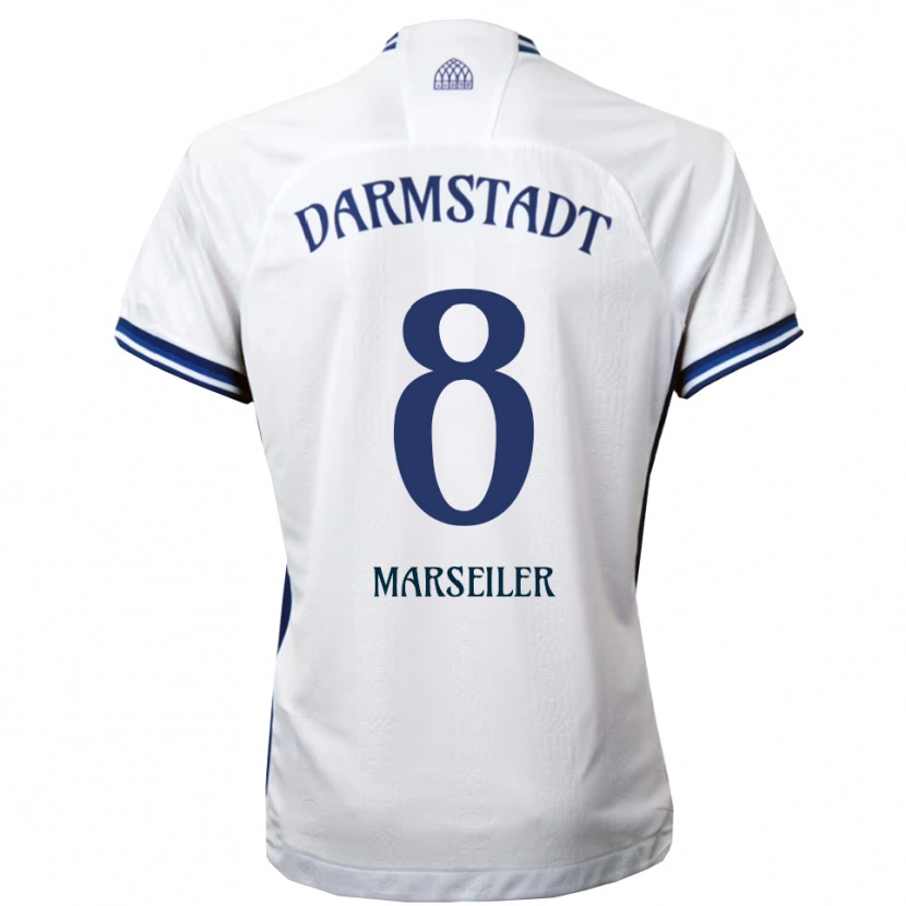 DanxenキッズLuca Marseiler#8白 青アウェイシャツ2025/26ジャージーユニフォーム