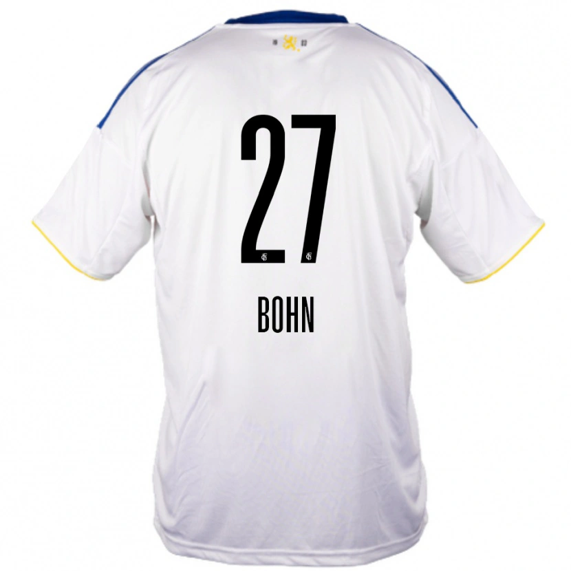 DanxenキッズSebastian Bohn#27白 青 黄アウェイシャツ2025/26ジャージーユニフォーム