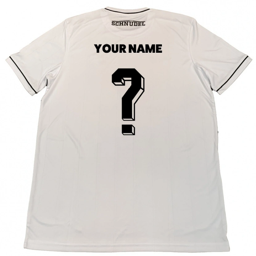 Danxenキッズあなたの名前#0白 黒アウェイシャツ2025/26ジャージーユニフォーム