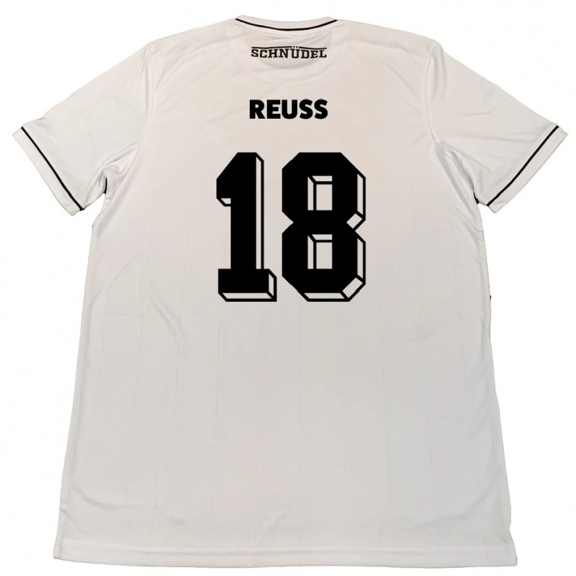 DanxenキッズNoah Reuß#18白 黒アウェイシャツ2025/26ジャージーユニフォーム