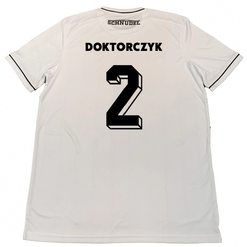DanxenキッズNick Doktorczyk#2白 黒アウェイシャツ2025/26ジャージーユニフォーム