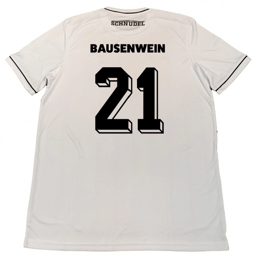 DanxenキッズLauris Bausenwein#21白 黒アウェイシャツ2025/26ジャージーユニフォーム