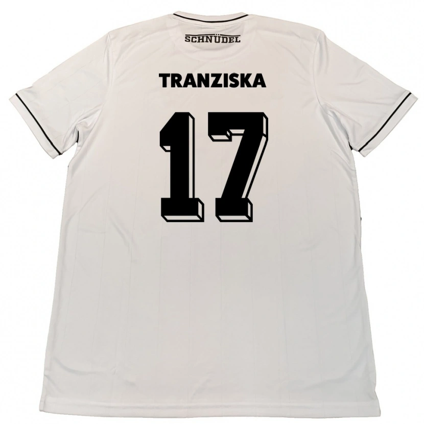 DanxenキッズJakob Tranziska#17白 黒アウェイシャツ2025/26ジャージーユニフォーム