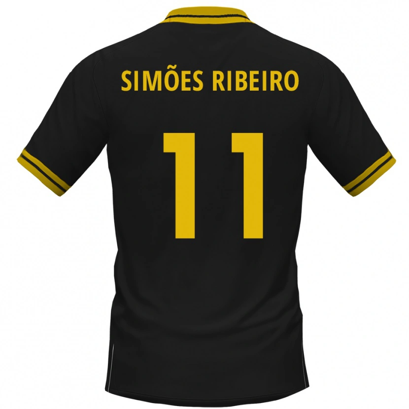 DanxenキッズDominik Simões Ribeiro#11黒 黄アウェイシャツ2025/26ジャージーユニフォーム