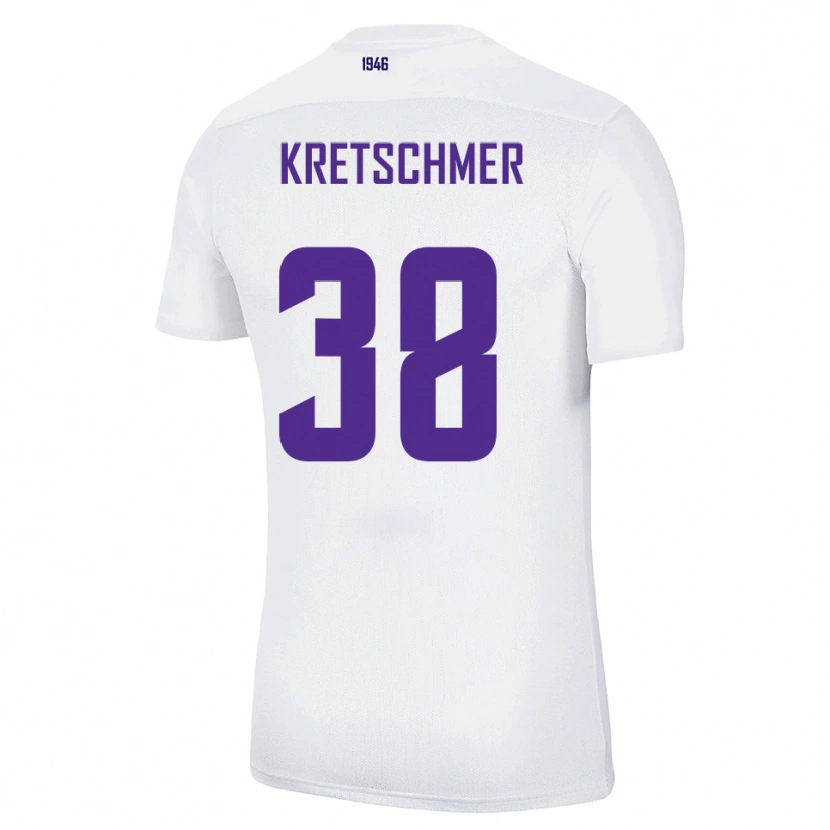 DanxenキッズTheo Kretschmer#38白 緑アウェイシャツ2025/26ジャージーユニフォーム
